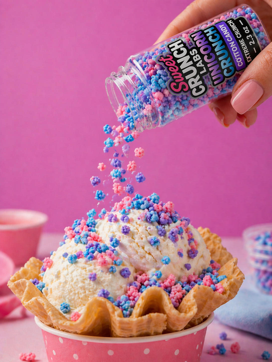 UNICORN CRUNCH Shaker - Cotton Candy