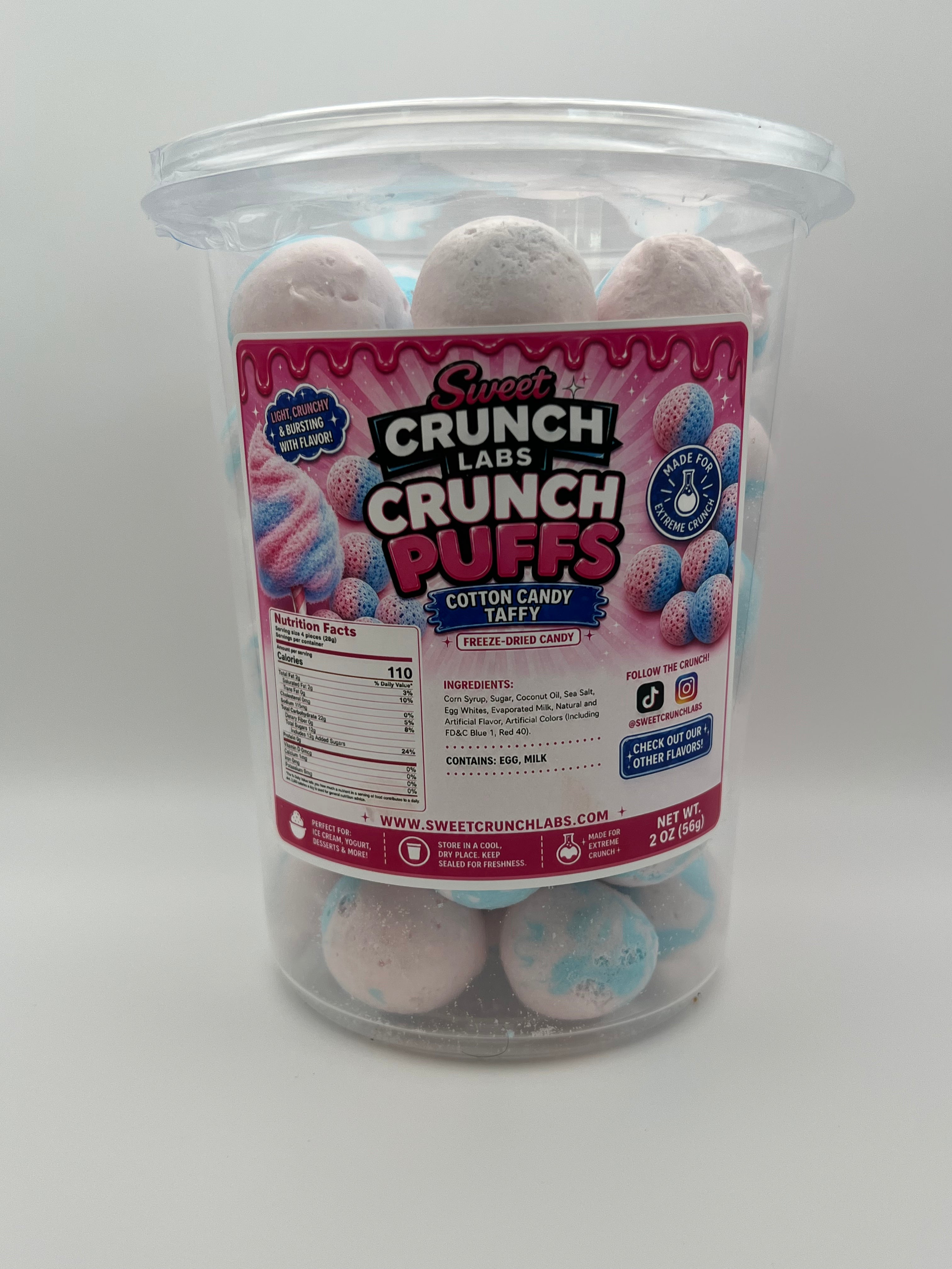 Cotton Candy Crunch Puffs – Freeze-Dried Candy