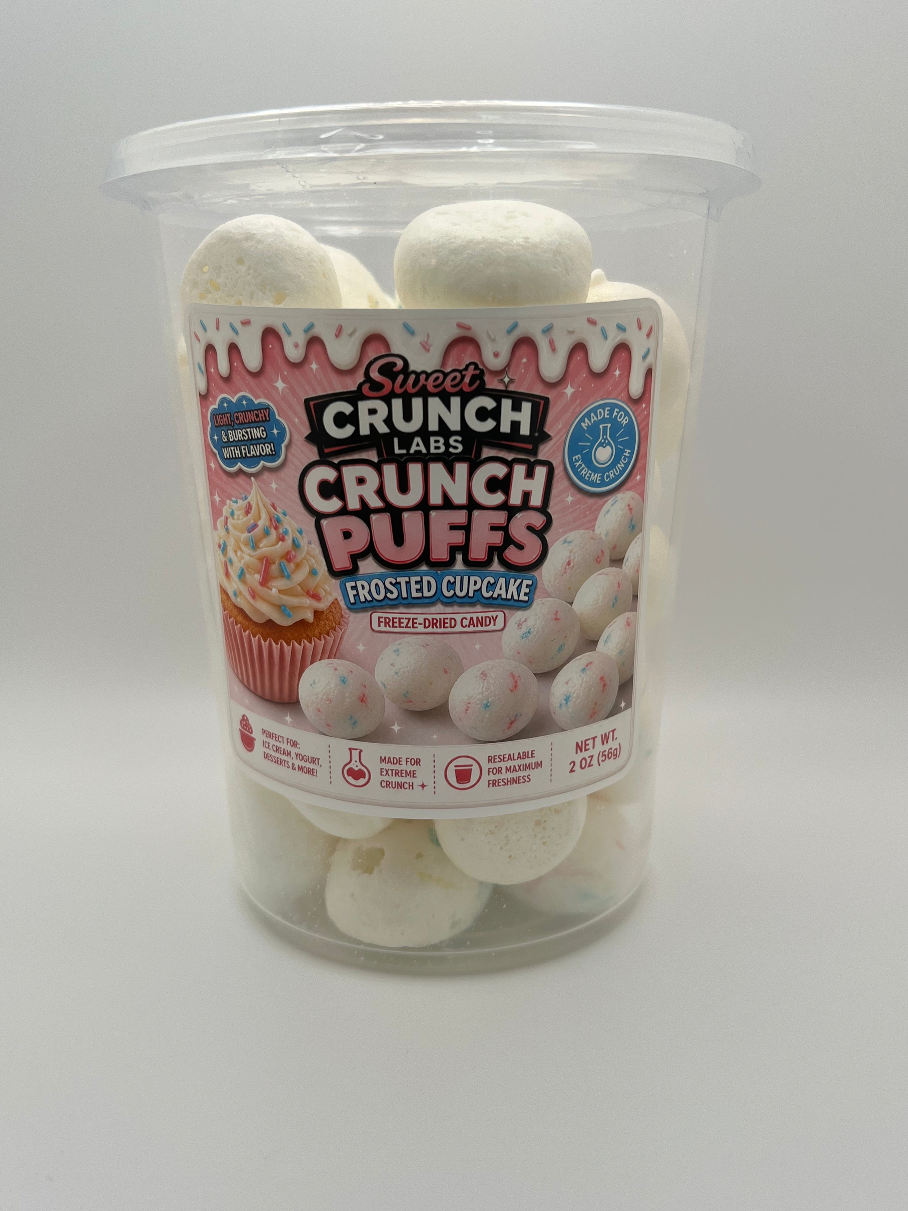 Crunch Puffs – Frosted Cupcake (Freeze-Dried Candy)
