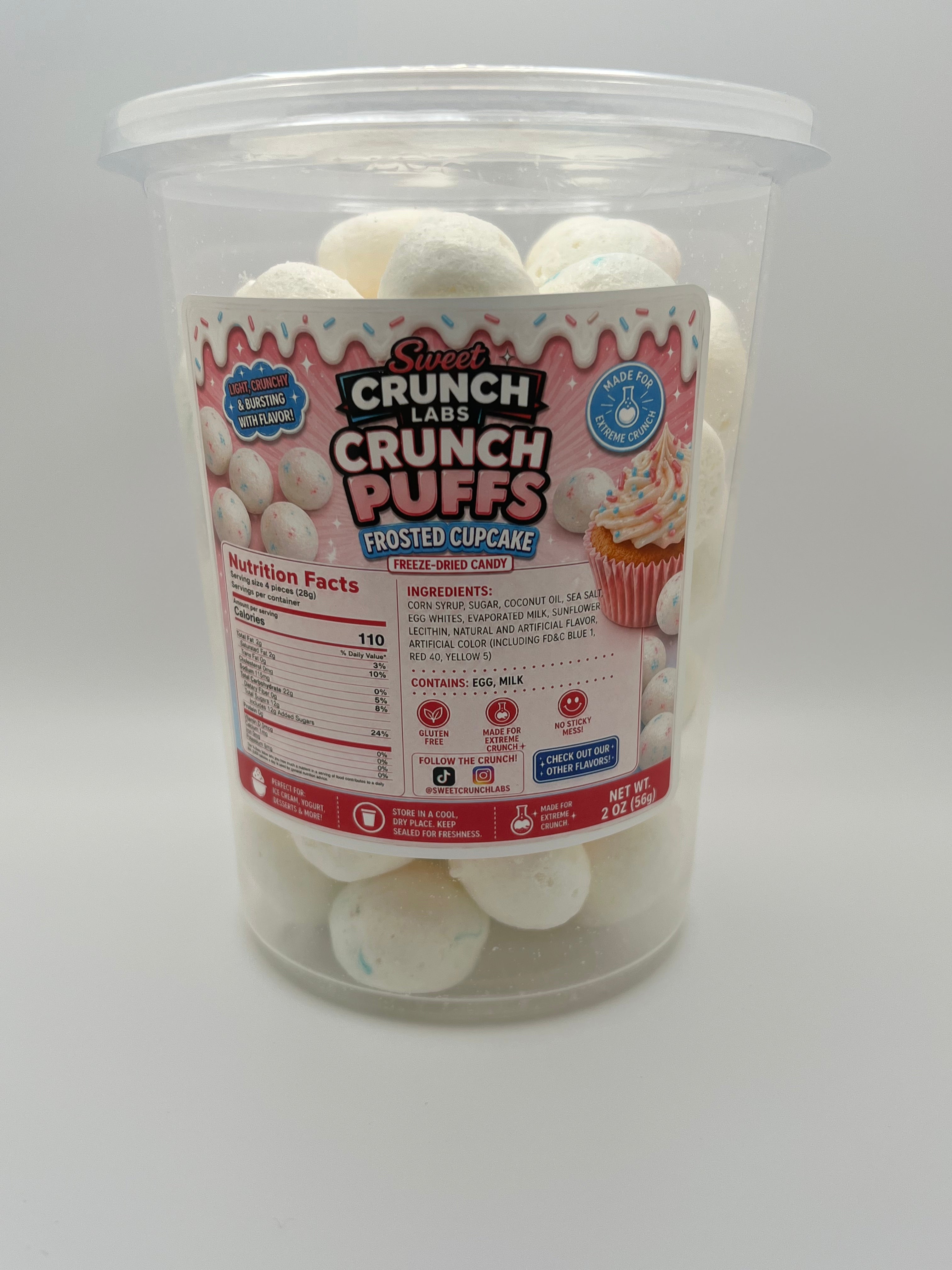 Crunch Puffs – Frosted Cupcake (Freeze-Dried Candy)