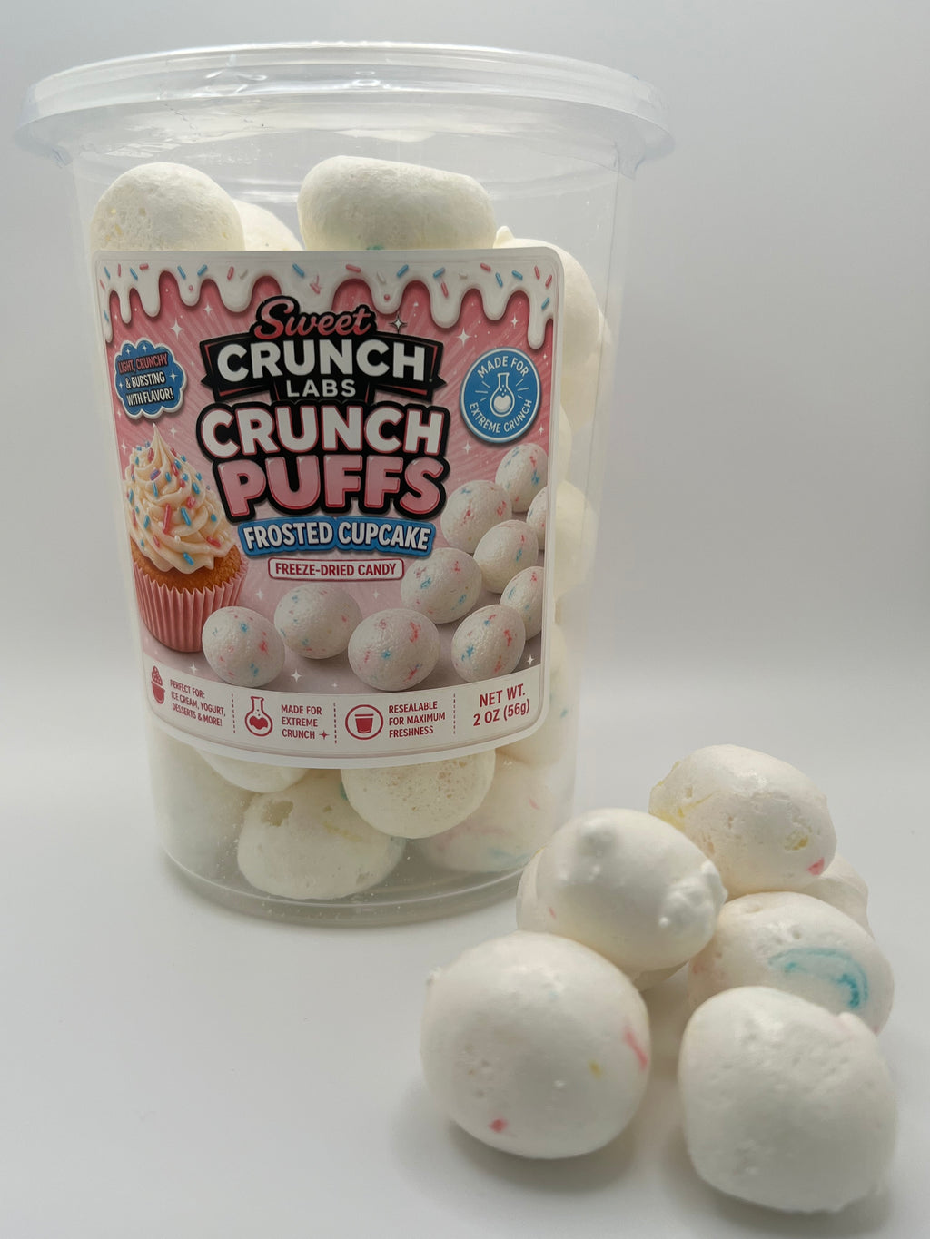 Crunch Puffs – Frosted Cupcake (Freeze-Dried Candy)