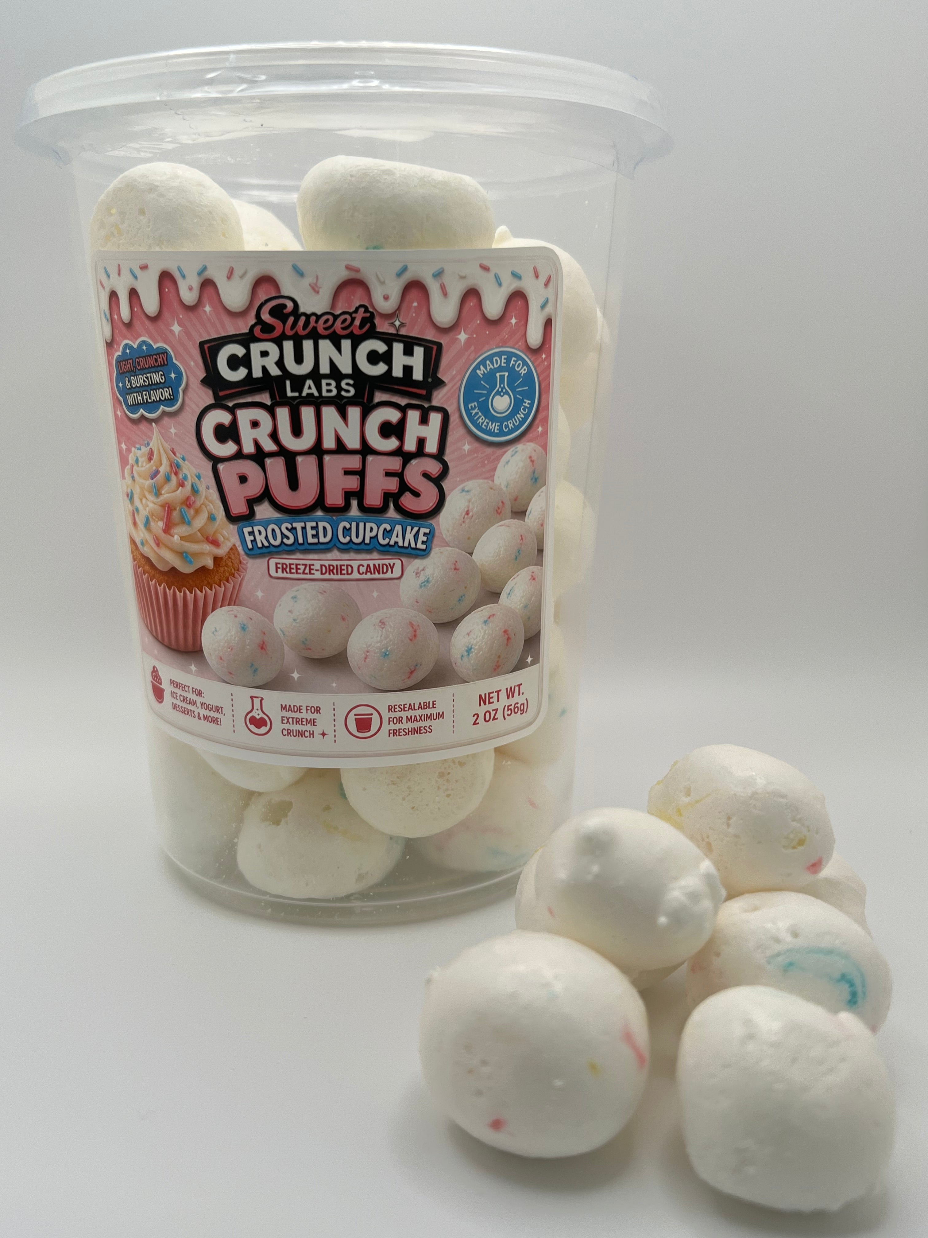 Crunch Puffs – Frosted Cupcake (Freeze-Dried Candy)