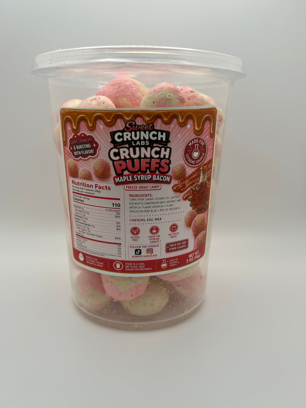 Crunch Puffs – Maple Syrup Bacon (Freeze-Dried Candy)