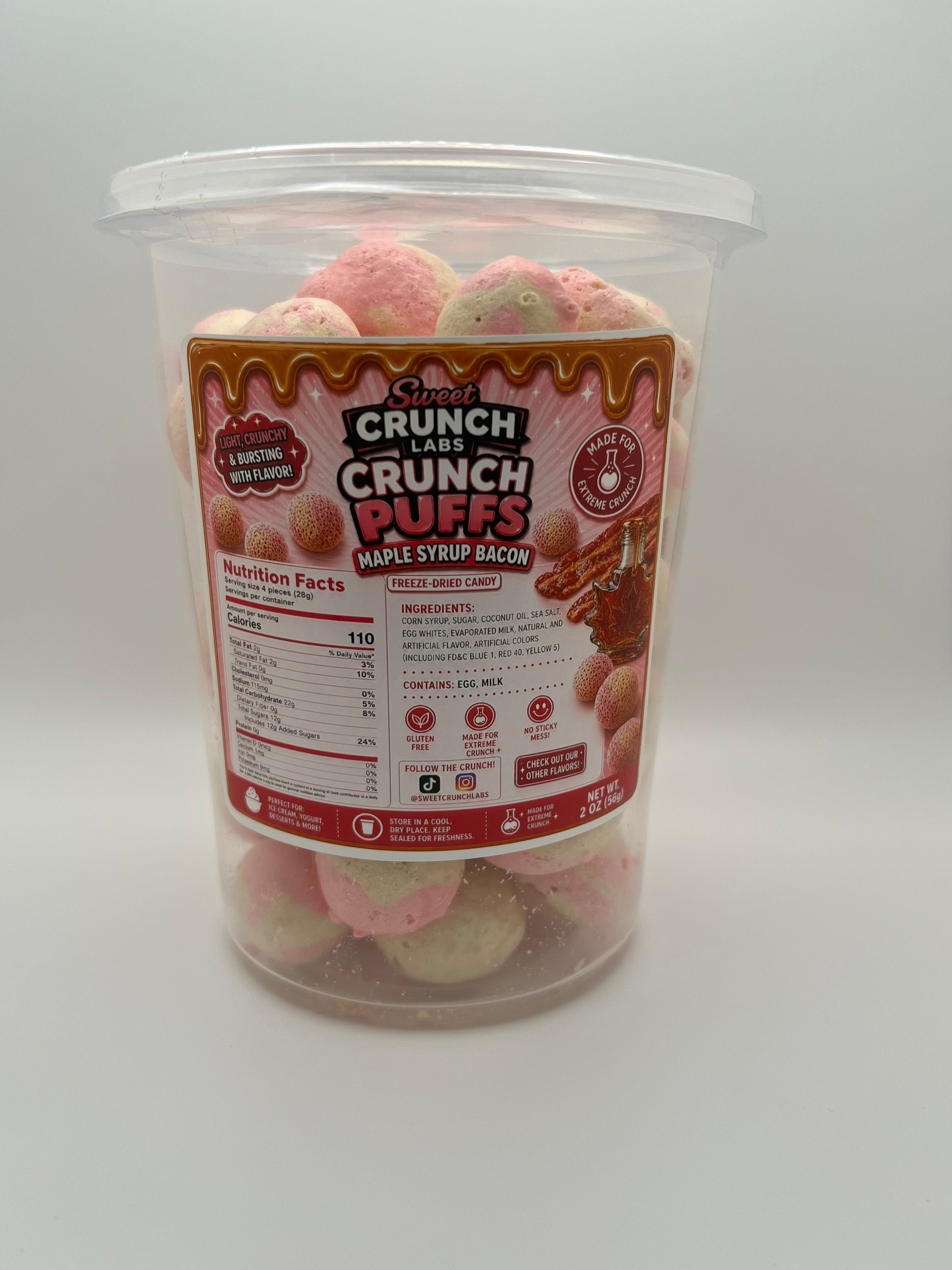Crunch Puffs – Maple Syrup Bacon (Freeze-Dried Candy)