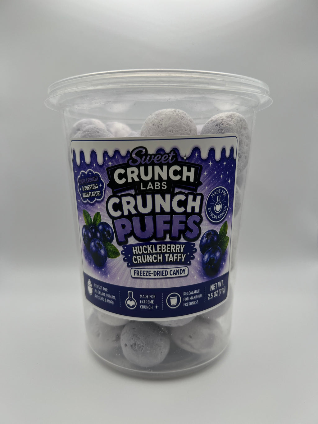 Huckleberry Crunch Puffs | Freeze-Dried Candy