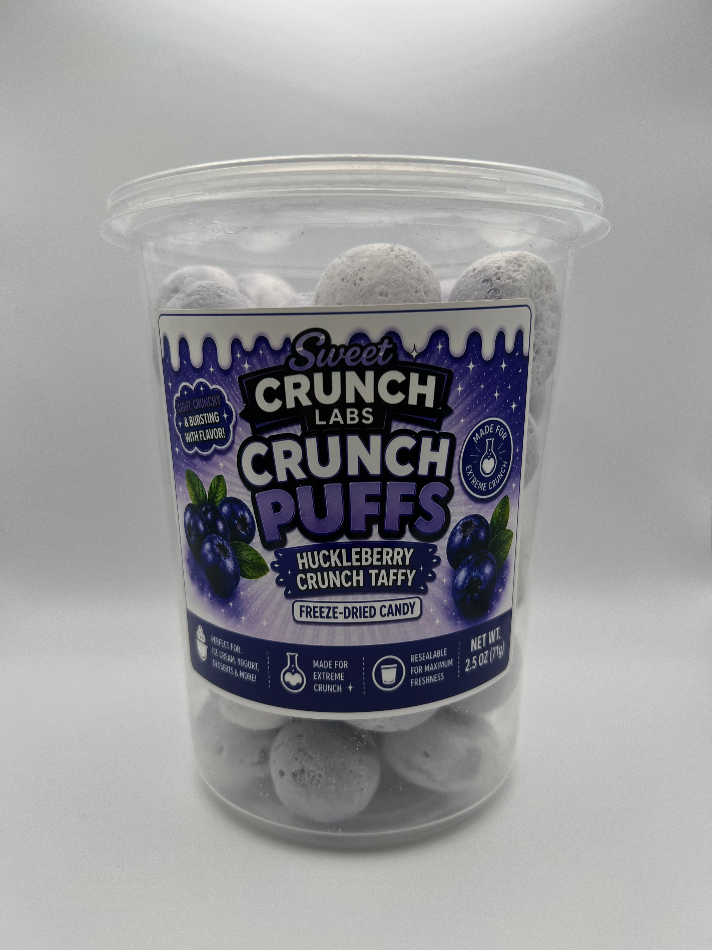 Huckleberry Crunch Puffs | Freeze-Dried Candy