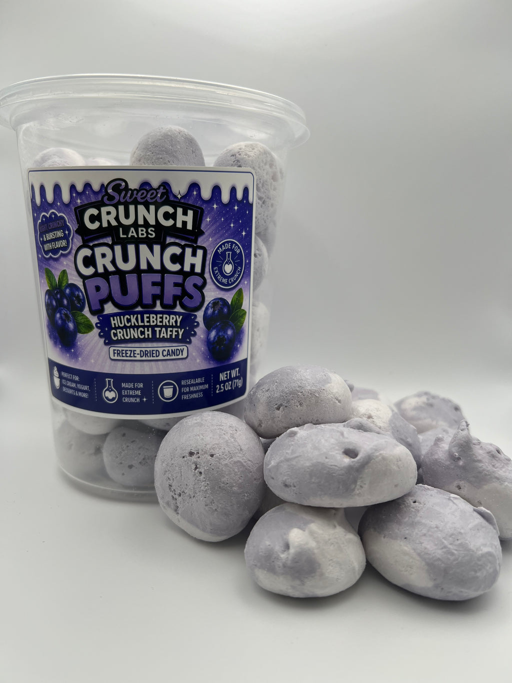 Huckleberry Crunch Puffs | Freeze-Dried Candy