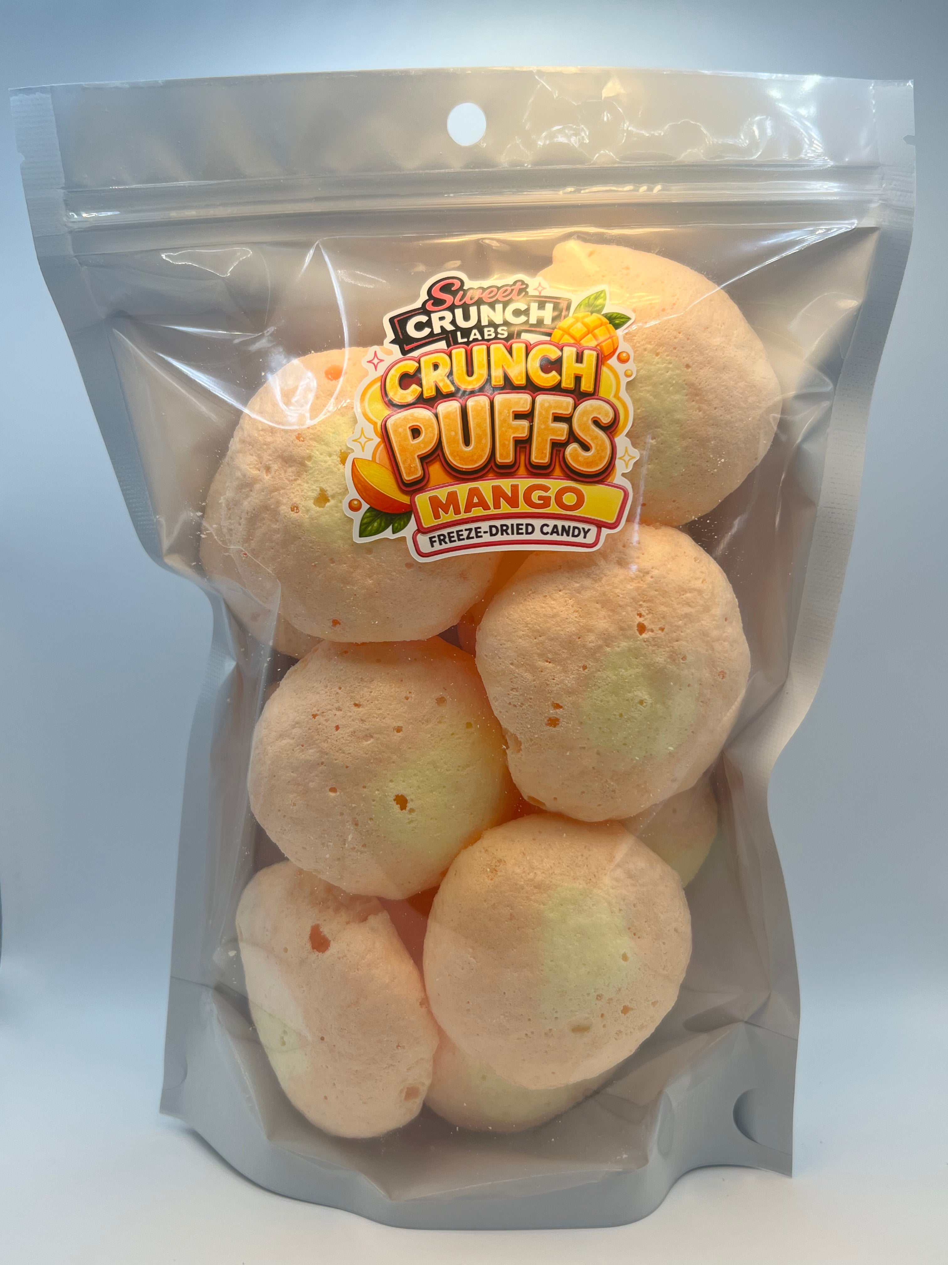 Mango Crunch Puffs – Freeze-Dried Candy | Sweet Crunch Labs