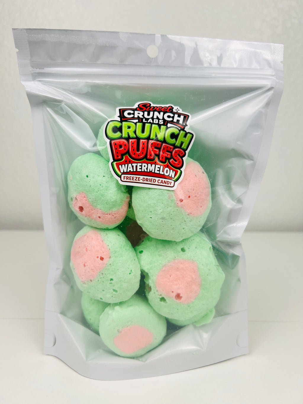 Watermelon Crunch Puffs – Freeze-Dried Candy