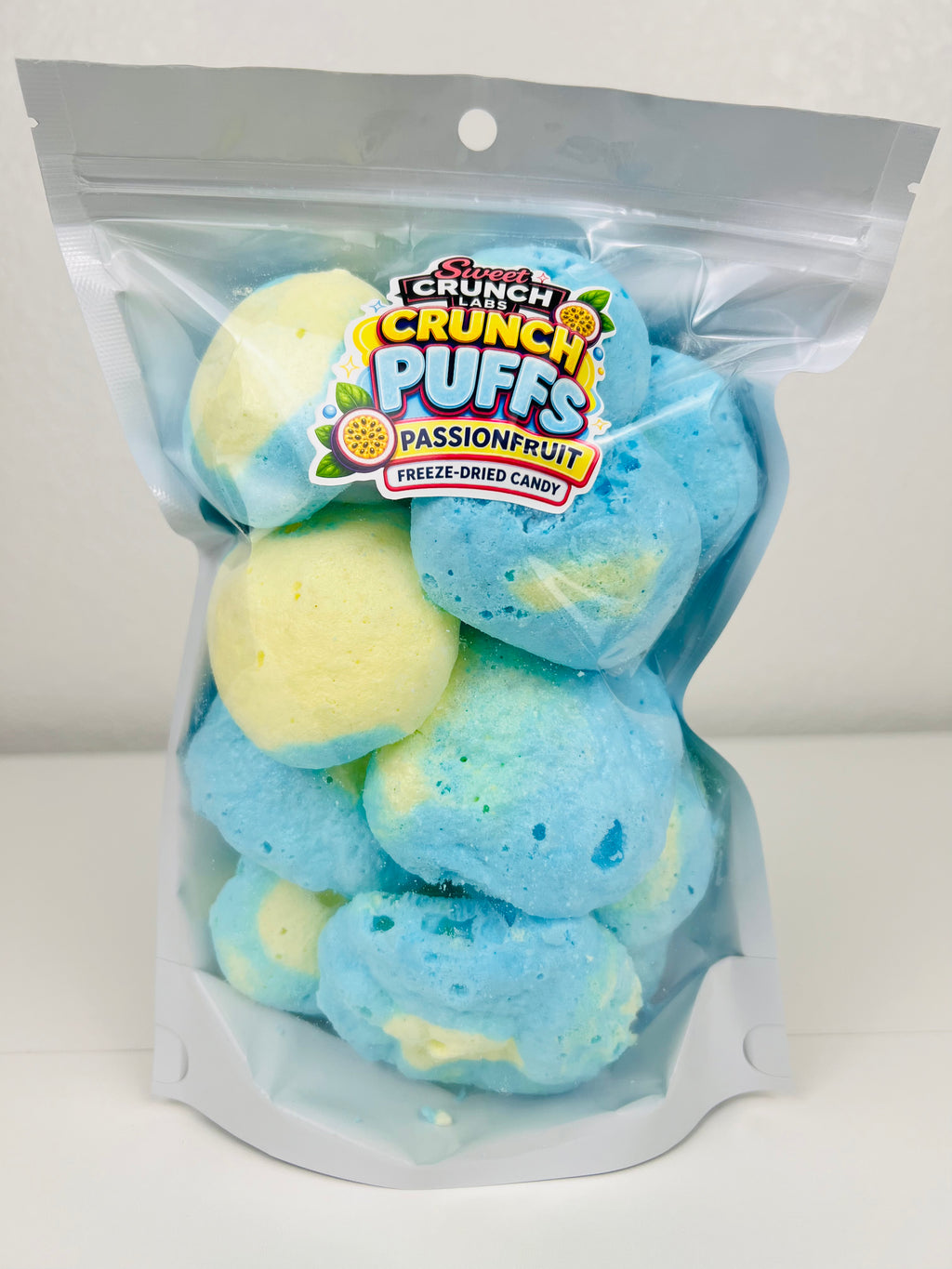 Passion Fruit Crunch Puffs – Freeze-Dried Candy