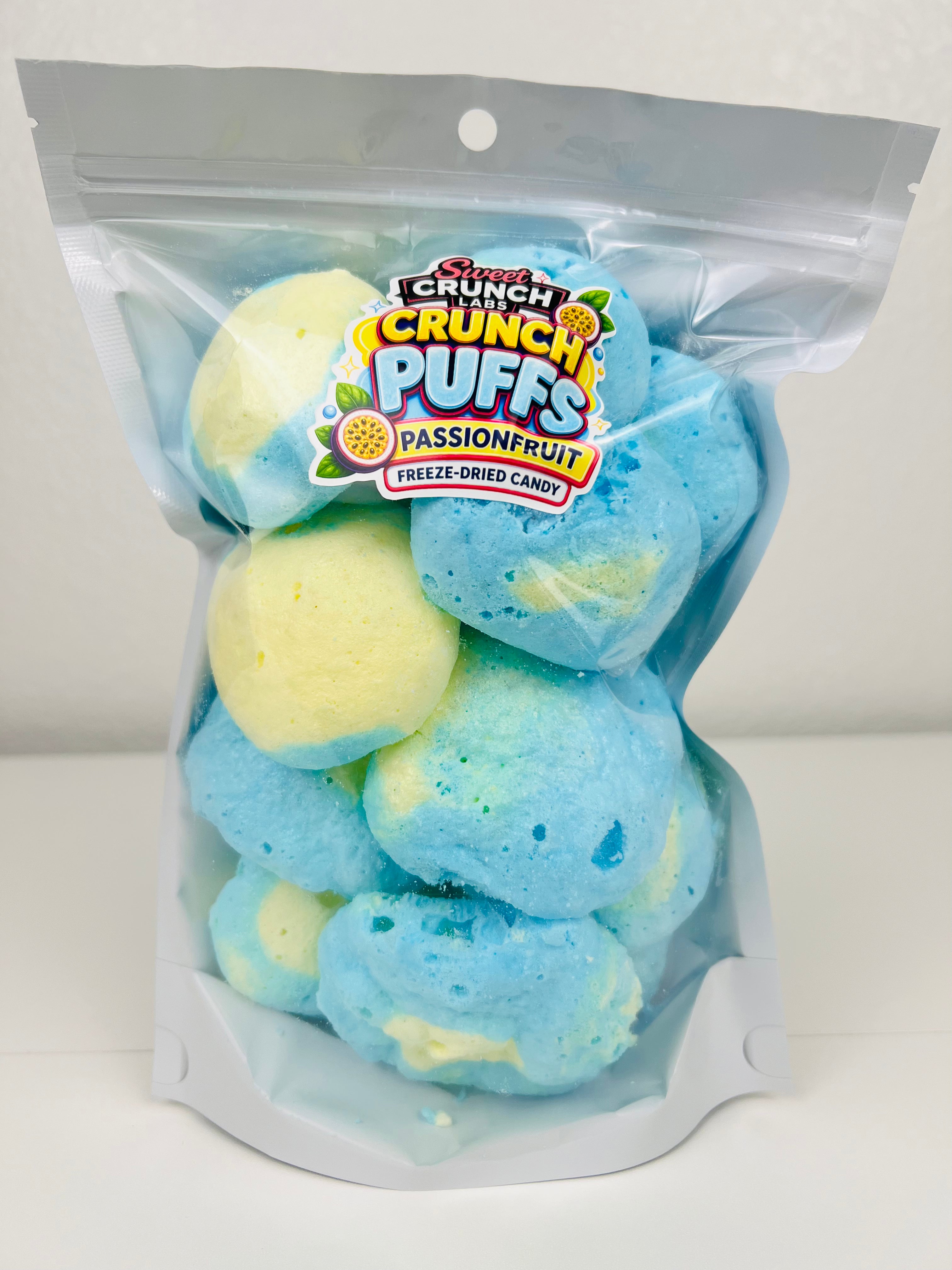 Passion Fruit Crunch Puffs – Freeze-Dried Candy