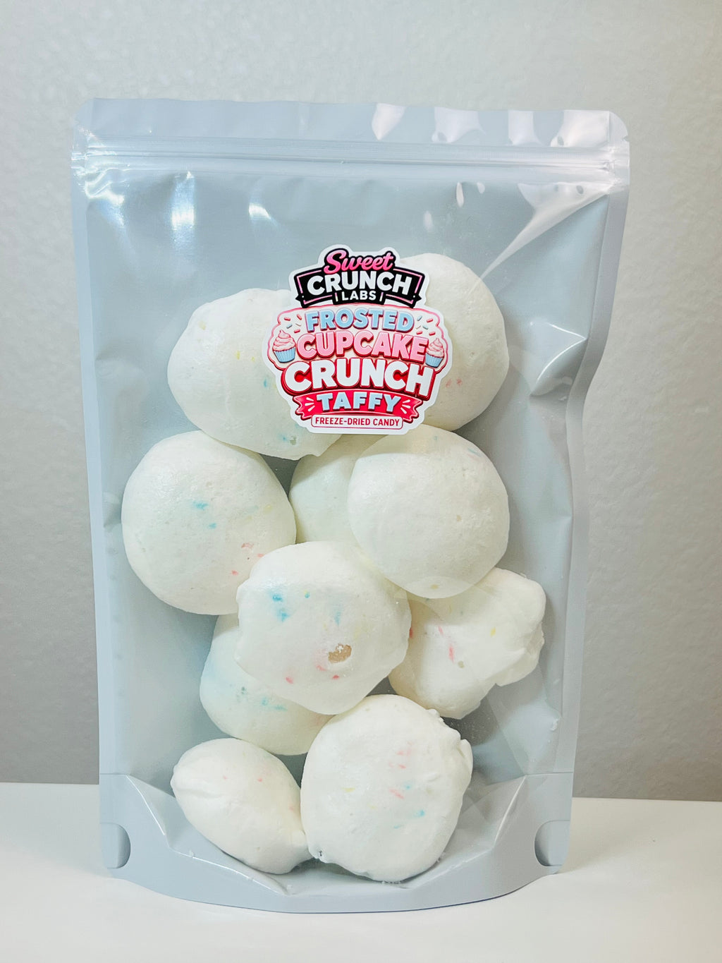 Frosted Cupcake Crunch Puffs – Freeze-Dried Candy