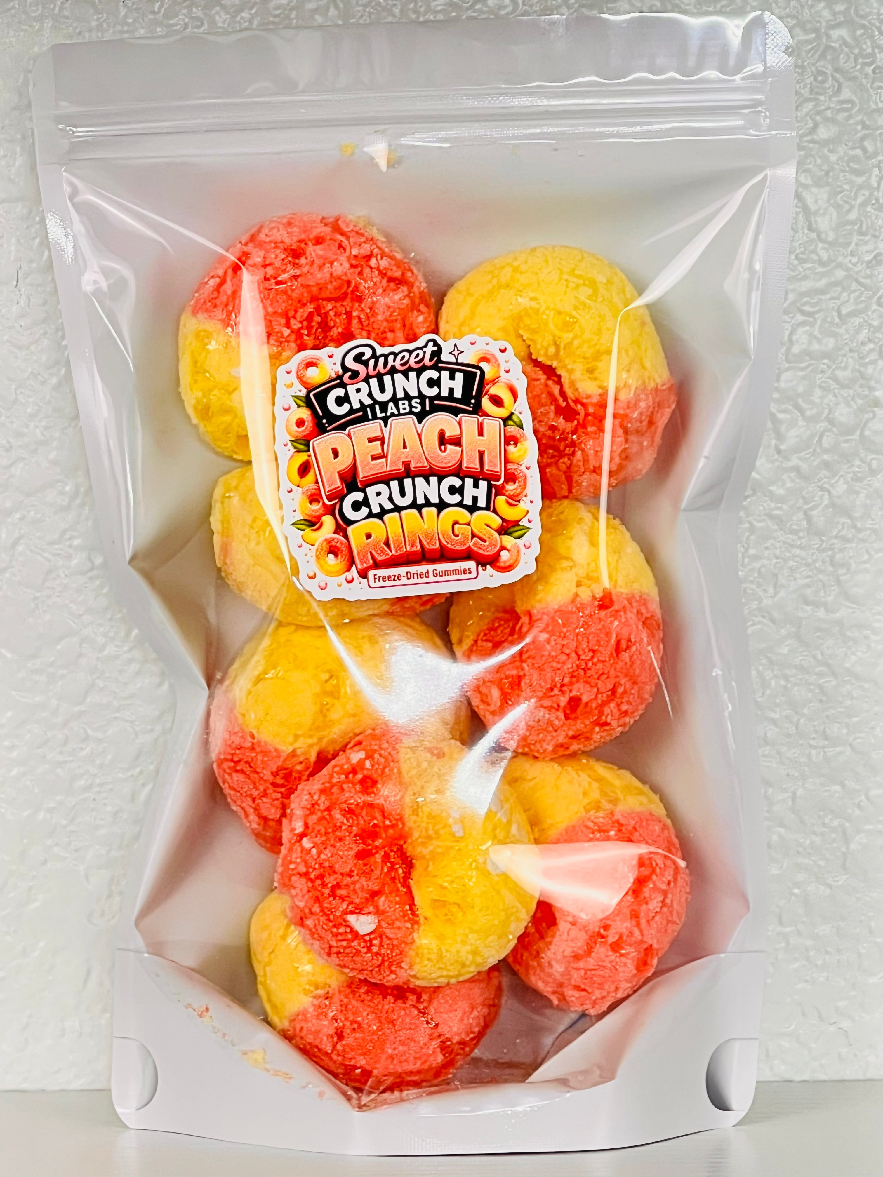 Peach Crunch Rings Freeze Dried Gummies